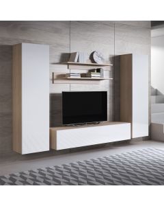 Conjunto de muebles Luke 7E sonoma y blanco (2,6m)