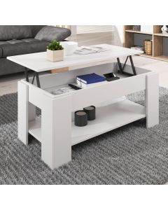 Mesa de centro elevable Nicoleta color blanco