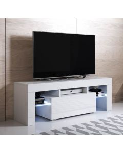 Mueble TV modelo Elio (130x45cm) color blanco con LED