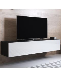 Mueble TV modelo Luke H2 (160x30cm) color negro y blanco