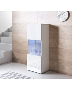 Vitrina modelo Luke V3 (40x128cm) color blanco con patas estándar