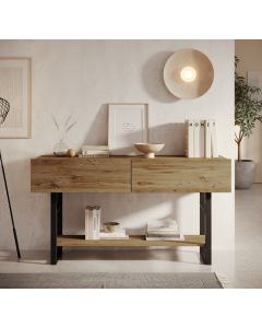 Recibidor Factory R1 en color pino de 139 cm