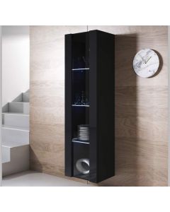 Vitrina colgante modelo Luke V5 (40x165cm) color negro