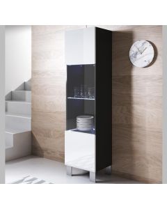vitrina-colgante-luke-v6-40x165cc-patas-aluminio-negro-blanco