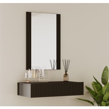 tocador-negro-espejo-cajon-acanalado